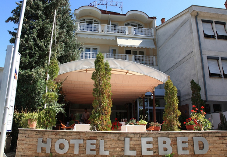 Hotel Lebed Ohrid Esterno foto